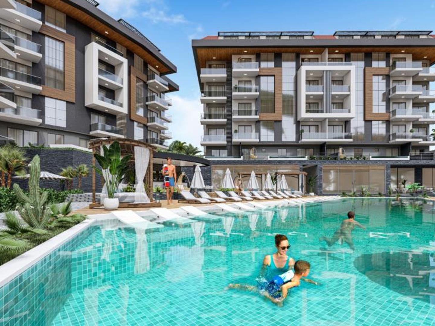 Alanya Real Estate Full Activity Furnished 5 Room Duplex For Sale In Kestel Alanya 01